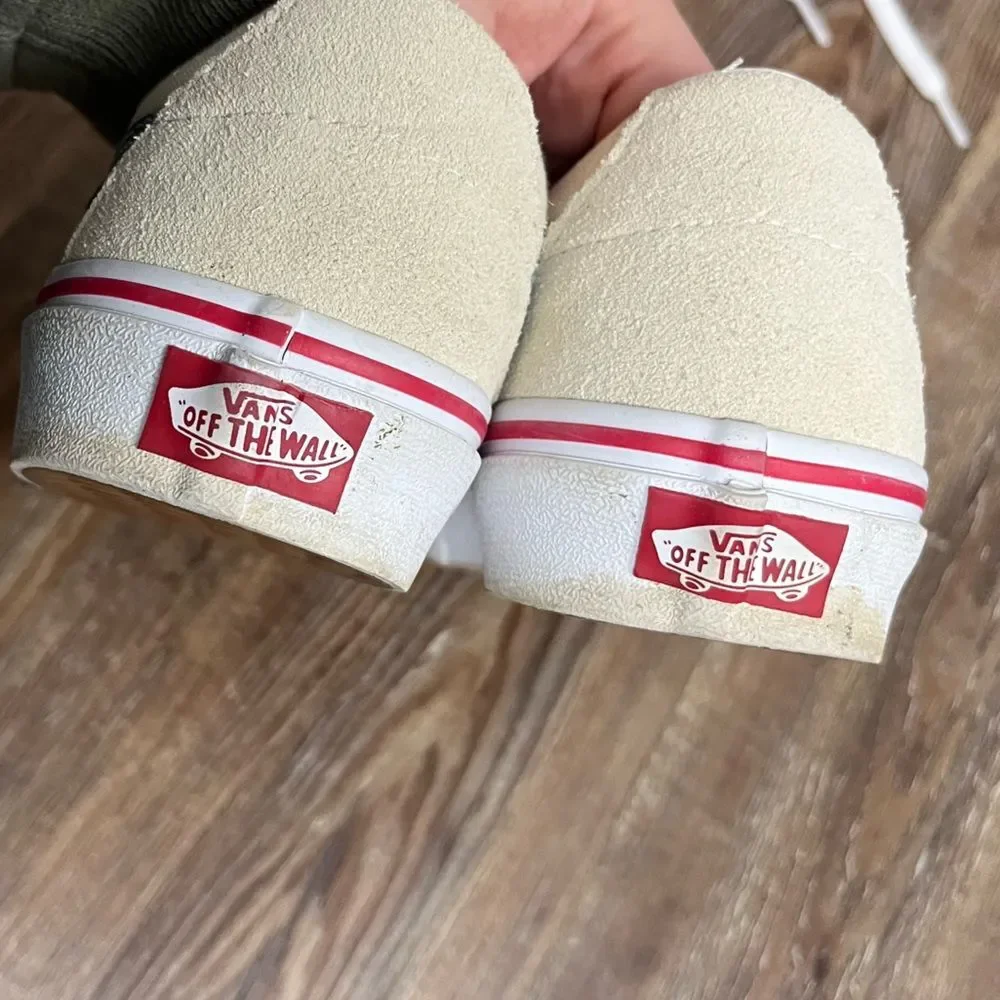 Vans Ivory Suede Sk8-Lo Flat Bottom Sneaker Size 7